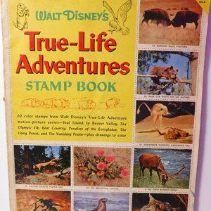 Walt Disney's True Life Adventures Stamp Book VINTAGE 1955